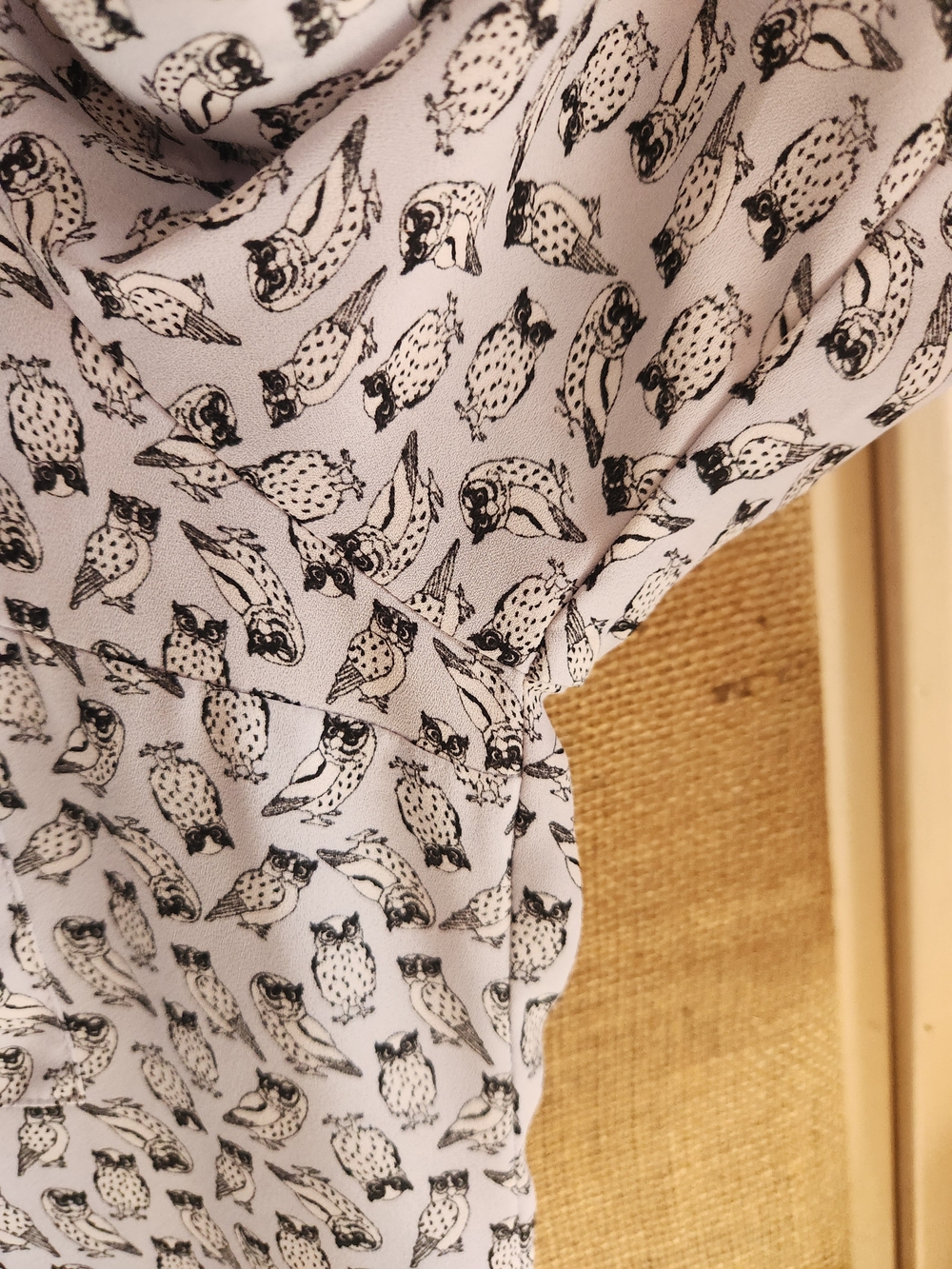 Express RARE Owl Print Blouse - Picture 3 of 5